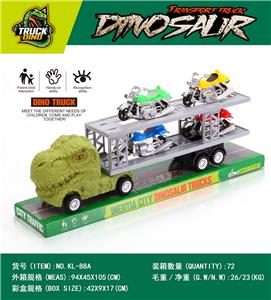 双层惯性恐龙拖头车带四辆哈雷摩托 - OBL10357069