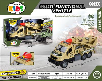 惯性军事近程导弹车（带灯光音乐） - OBL10357578