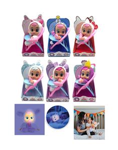 第6代10寸搪胶哭泣娃娃带夜光功能带毛绒加暖带餐椅四声音乐带流眼泪功能，带吸水奶瓶，带奶嘴  4个功能 - OBL10357755