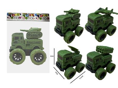 惯性大轮军事车1只装 - OBL10357977