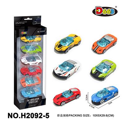 合金车1:64滑行仿真车（6只装） - OBL10358142