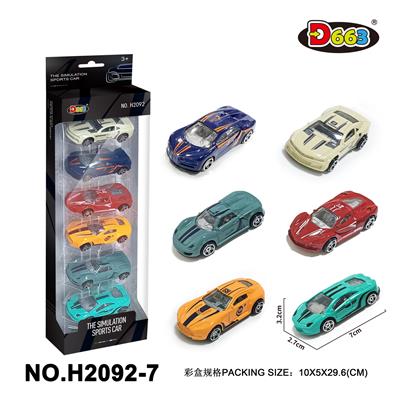合金车1:64滑行仿真车（6只装） - OBL10358144