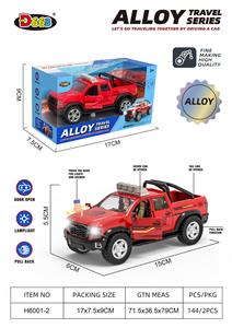 1:32合金回力三开门皮卡车（红色）
（带灯光音乐） - OBL10358183