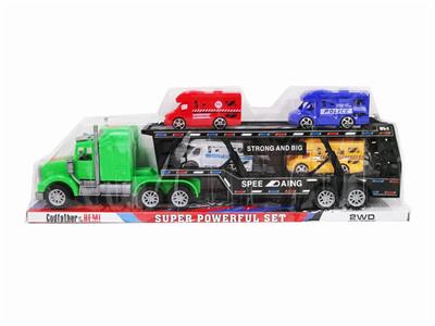 实色拖头栏载4只回力房车仔 - OBL10358665