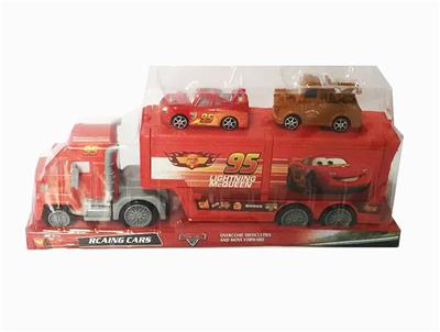 Q版货柜惯性车+两只回力车仔 - OBL10358683