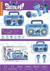 史迪仔双话筒蓝牙音箱（蓝牙.灯光.掌声.变声.播放.暂停.上首.下首.大声.小声.音乐） - OBL10359094