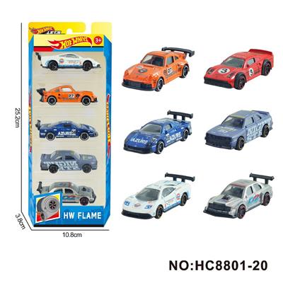 6款1:64风火轮合金肌肉车，赛车5只装 - OBL10359437