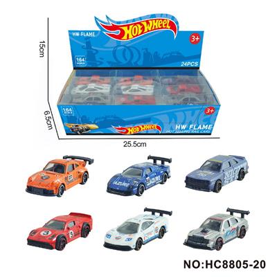 6款1:64风火轮合金肌肉车，赛车24只装展示盒 - OBL10359443