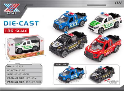 1:40 合金车  皮卡警车  回力（1只装） - OBL10359791