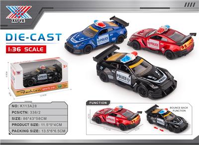 1:40 合金车  警车  回力（1只装） - OBL10359793