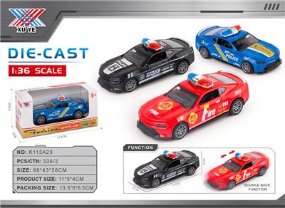 1:40 合金车  美式警车  回力（1只装） - OBL10359794