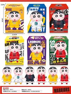 篮球队蜡笔小新手办公仔 模型摆件（6款混装） - OBL10360043