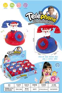 圣诞老人带3D头灯光音乐电话机 - OBL10360334