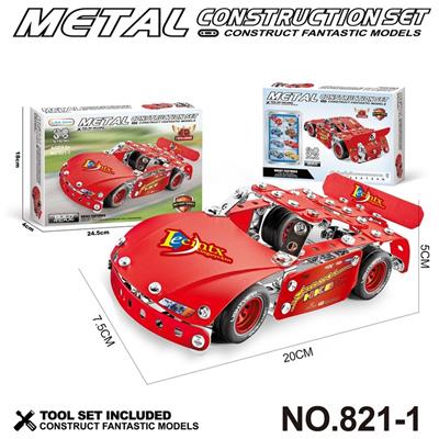 跨境DIY益智科教金属积木拼装-红色赛车193PCS - OBL10360768