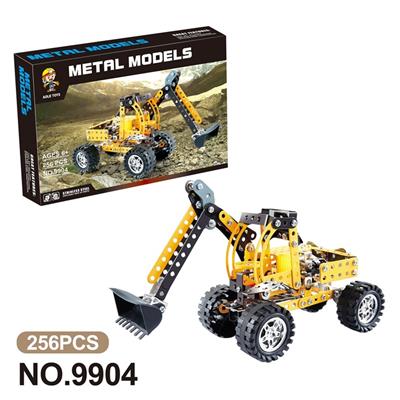 跨境DIY益智科教金属积木拼装-智力自装工程车256PCS - OBL10360815