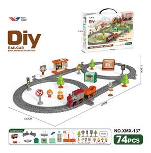 DIY拼装电动轨道车/74PCS - OBL10363696
