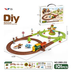 DIY拼装电动轨道车/101PCS（恐龙系列） - OBL10363702