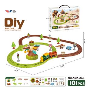 DIY拼装电动轨道车/101PCS（恐龙系列） - OBL10363703