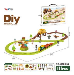 DIY拼装电动轨道车/111PCS（恐龙系列） - OBL10363704