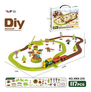 DIY拼装电动轨道车/117PCS（恐龙系列） - OBL10363705
