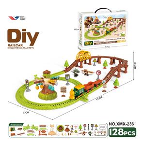 DIY拼装电动轨道车/128PCS（恐龙系列） - OBL10363706