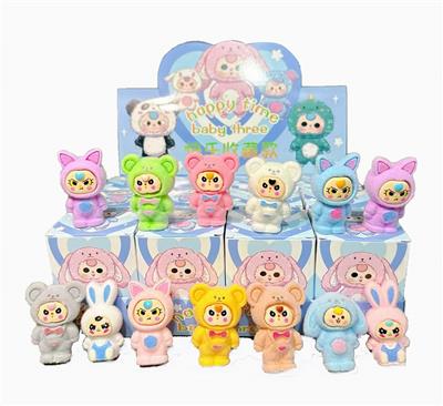 展示盒12只庄植绒摆件
娃三岁二代        混色混款 - OBL10364411