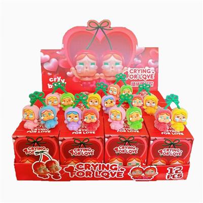 展示盒12只庄植绒摆件
车厘子色双胞胎哭娃
混色混款 - OBL10364463