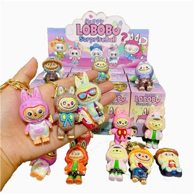 展示盒12只庄软胶电镀镭射钥匙扣挂件
拉布布
混色混款 - OBL10364485