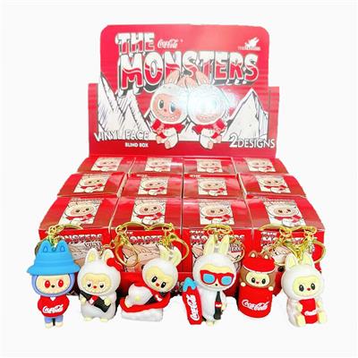 展示盒12只庄软胶钥匙扣挂件   大号钥匙扣
可乐拉布布
混色混款红包装 - OBL10364493