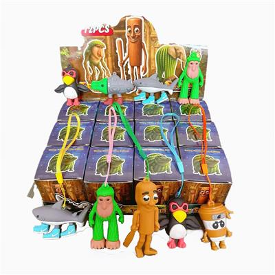 展示盒12只庄软胶手机绳挂件   山海经
混色混款 - OBL10364498