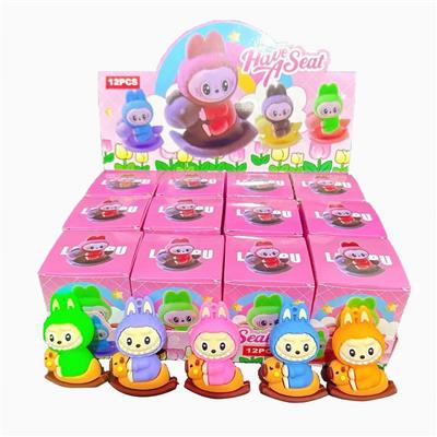 展示盒12只庄软胶手机绳挂件   大号木马拉布布
混色混款 - OBL10364499