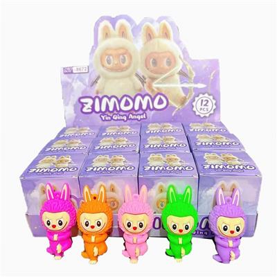 展示盒12只庄软胶手机绳挂件   大号瑜伽拉布布
混色混款 - OBL10364501