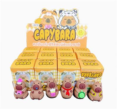 展示盒12只庄软胶手机绳挂件   大号卡皮巴拉
混色混款 - OBL10364502