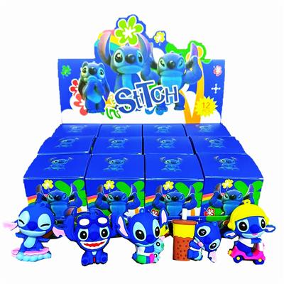 展示盒12只庄软胶手机绳挂件   大号史迪仔
混色混款 - OBL10364504