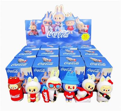 展示盒12只庄软胶手机绳挂件   大号可乐拉布布二代
混色混款蓝包装 - OBL10364506