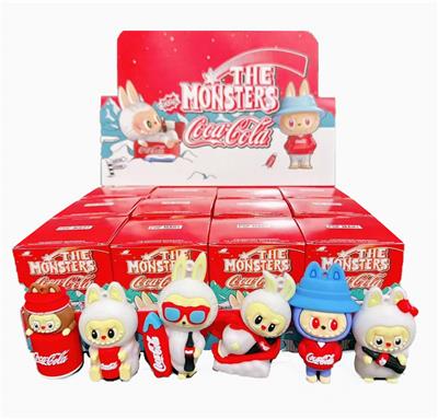 展示盒12只庄软胶手机绳挂件   大号可乐拉布布
混色混款红包装 - OBL10364508