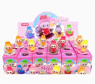 展示盒24只庄软胶植绒手机绳挂件        木马拉布布
混色混款 - OBL10364515