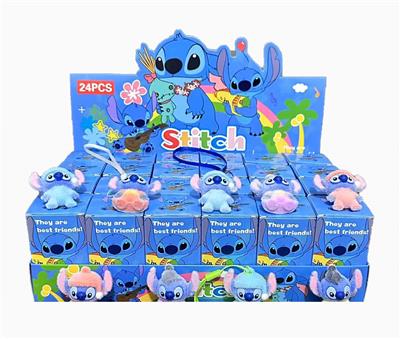 展示盒24只庄软胶植绒手机绳挂件        史迪仔
混色混款 - OBL10364520