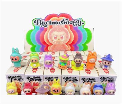 展示盒24只庄软胶植绒手机绳挂件        拉布布
混色混款 - OBL10364521