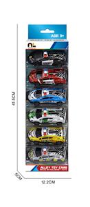 回力条形开窗盒11.2合金警车6只 - OBL10364966