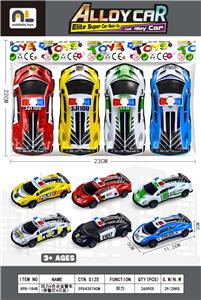 回力6色合金警车（带警灯4只装） - OBL10364990