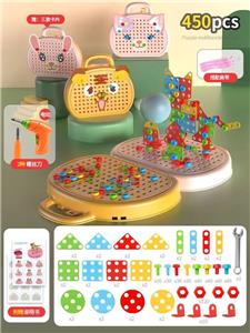 450颗益智拼装积木手提箱-电动钻,不包电池(2*AA) - OBL10365550