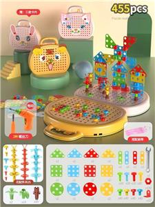 455颗益智拼装积木手提箱-电动钻,不包电池(2*AA) - OBL10365551