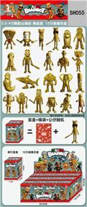 3.5-4寸新款木棍人公仔12只/盲盒/展示盒黄金版 散装 - OBL10365671