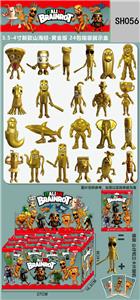 3.5-4寸新款木棍人公仔1只+3张卡片锡袋装 24只/盒黄金版 散装 - OBL10365673