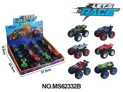 1:64合金车 越野大轮车惯性6款12只装 - OBL10366649