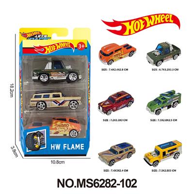 6款1:64风火轮合金车3只装 - OBL10366654