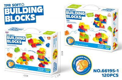 益智中颗粒软胶男孩积木（120PCS） - OBL10367050