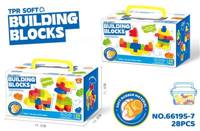 益智中颗粒软胶男孩积木（28PCS） - OBL10367056