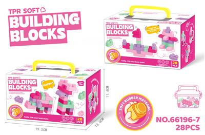 益智中颗粒软胶女孩积木（28PCS） - OBL10367066